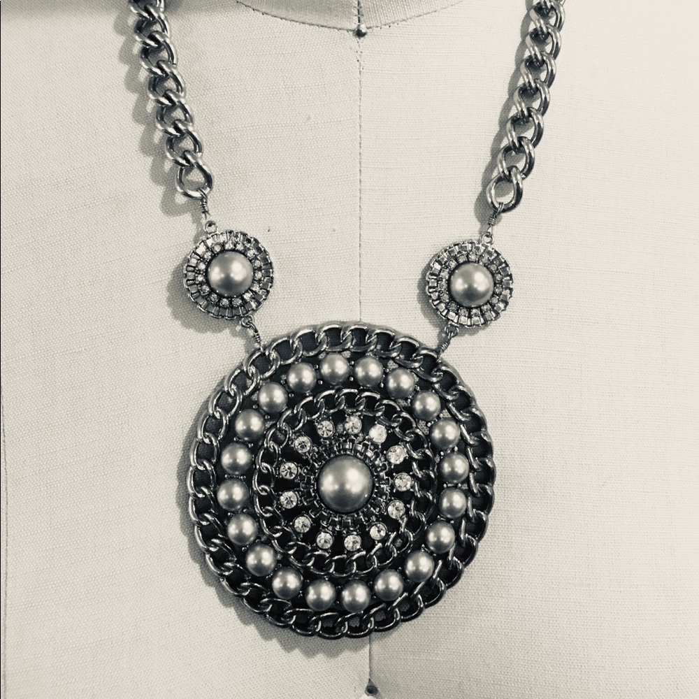 Large Medallion Statement Necklace